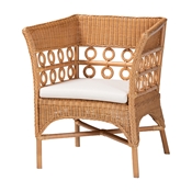 bali & pari Oxford Bohemian Light Honey Rattan Arm Chair